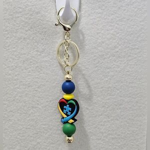 NWOT, AUTISM AWARENESS KEYCHAIN